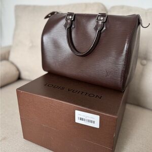 Louis Vuitton Speedy 25 Moka Brown Leather (Authentic)
